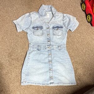 Celebrity Pink Light Blue Denim Dress